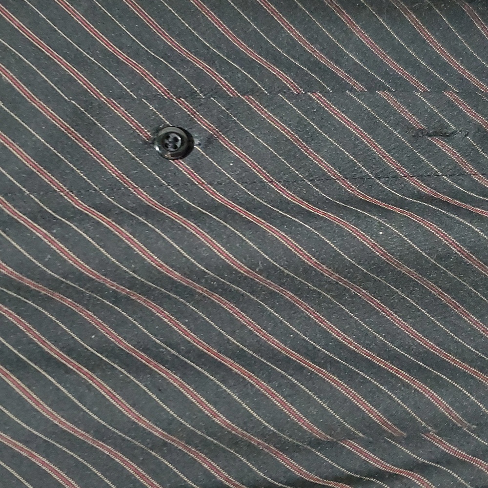 Loft Black/Red Striped Long Sleeve Dress - Picture 2 of 5